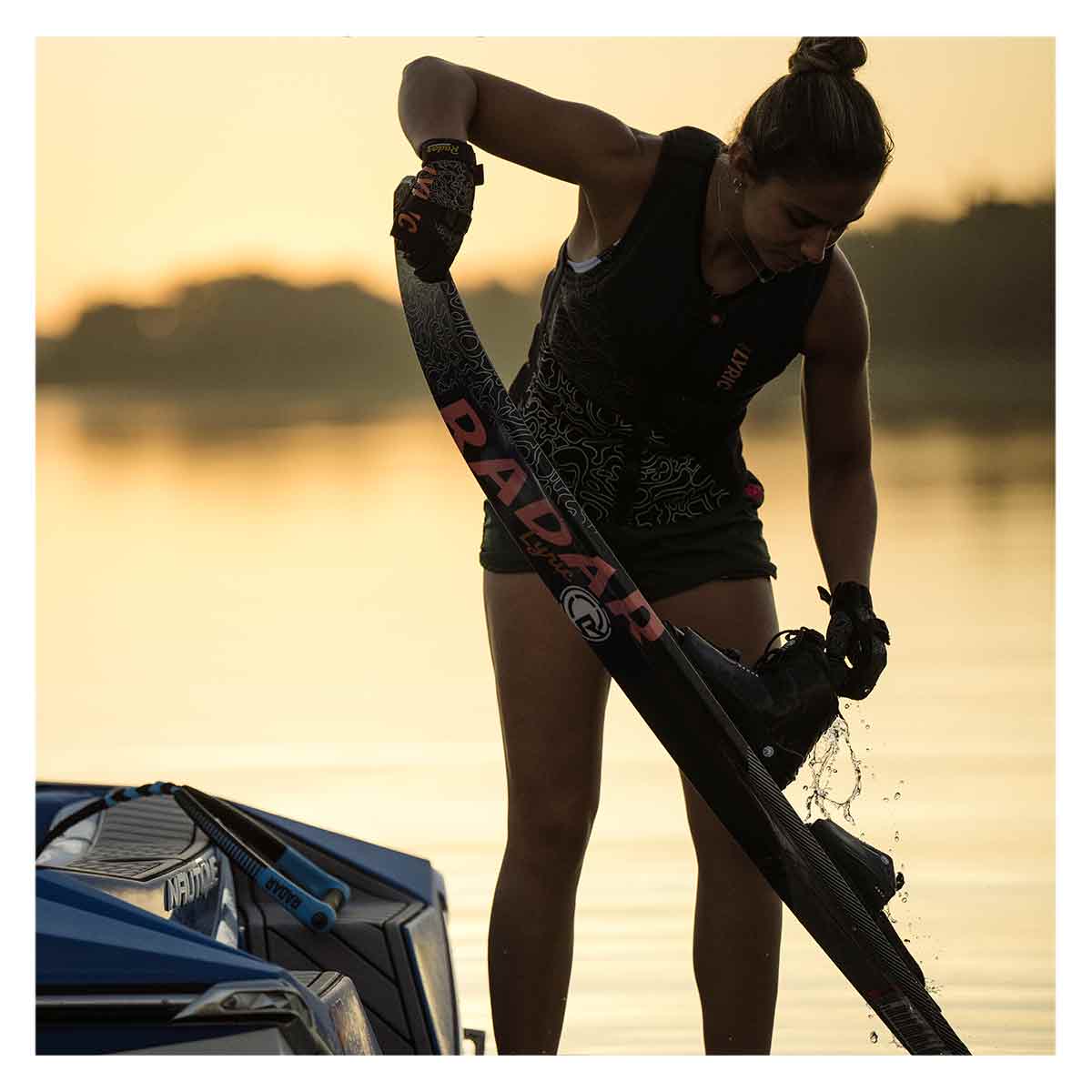 Radar Women's Graphite Lyric Slalom Ski w/ Women's Double Lyric BOA Bindings