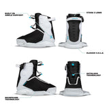 Ronix Girl's August Wakeboard w/ Kid's Vision Pro Bindings