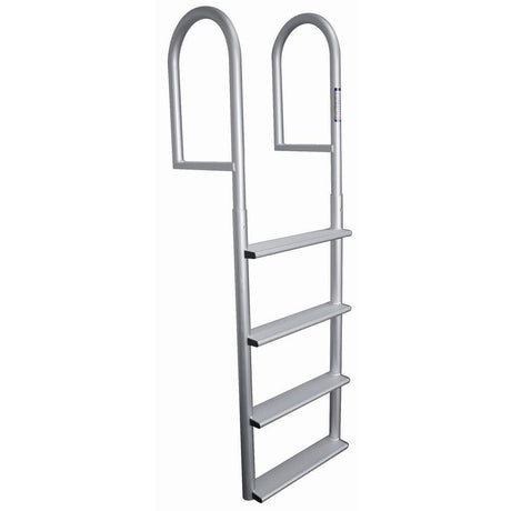 4-Step Aluminum Stationary Dock Ladder with 4" Wide Steps