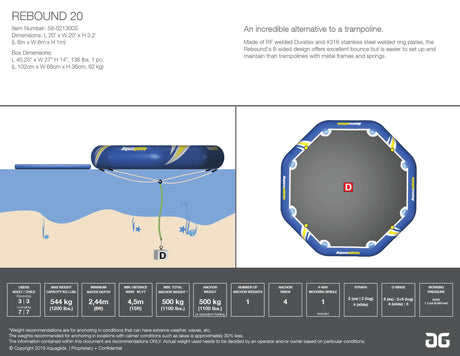 Aquaglide Rebound Bouncer - 20'