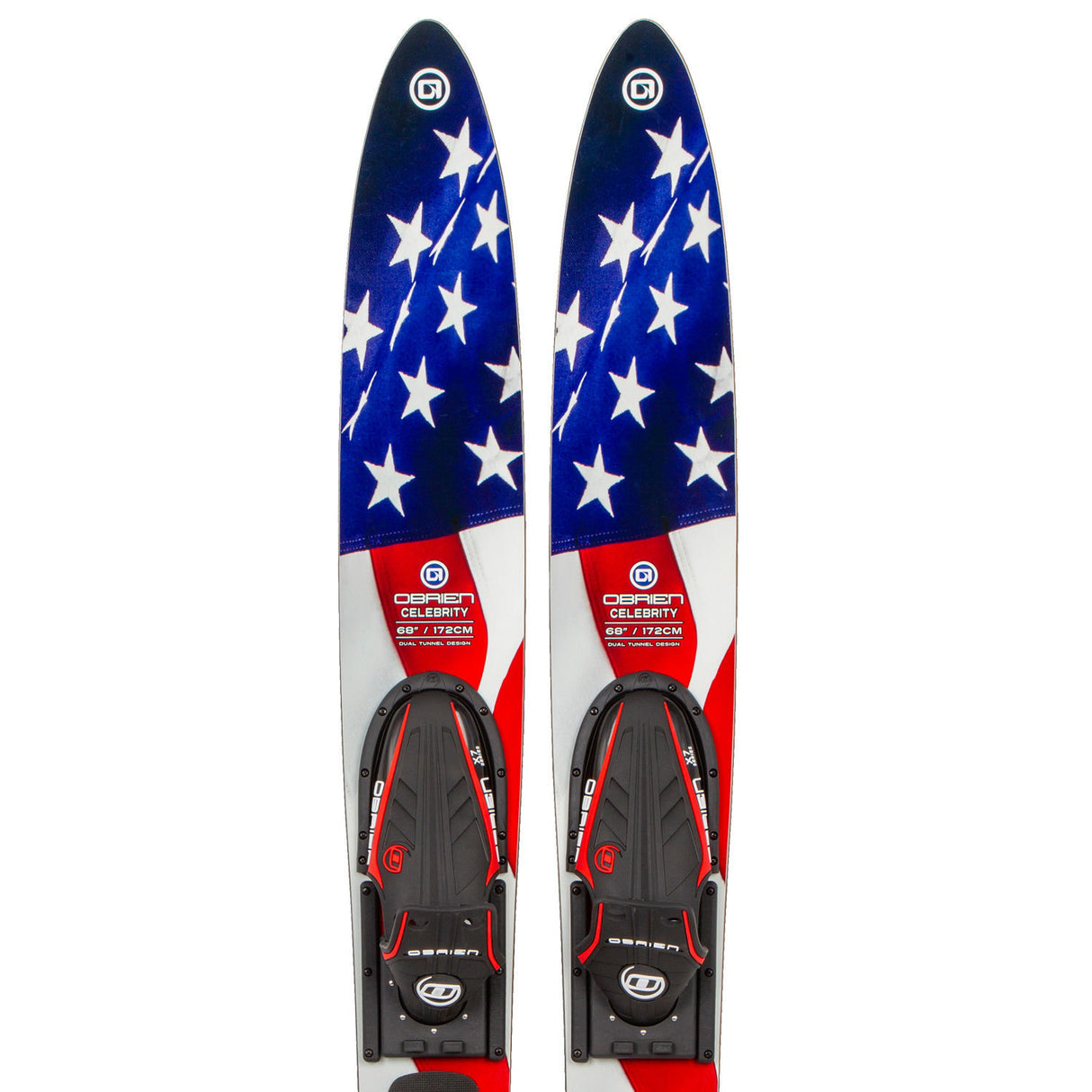 O'Brien Celebrity Combo Water Skis - Flag - 68"