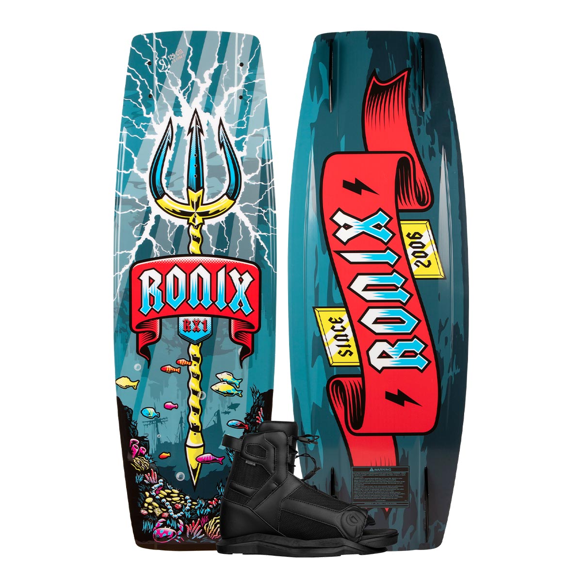 Ronix Boy's RX1 Wakeboard w/ Kid's Divide Bindings