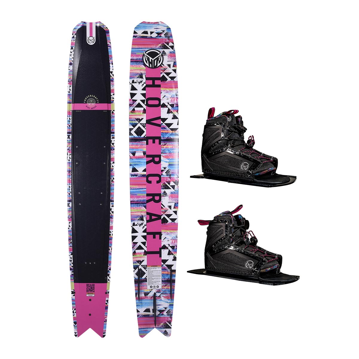 HO Hovercraft Tribal Pink Slalom Ski w/ Women's Double Stance 110 Bindings
