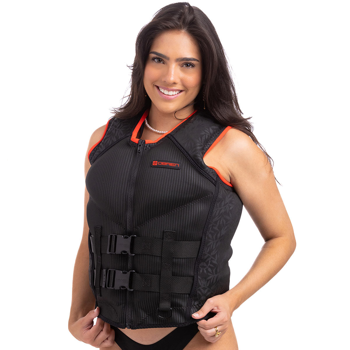 O Brien Recon Neo Women s CGA Life Jacket Red Black 2024 Large