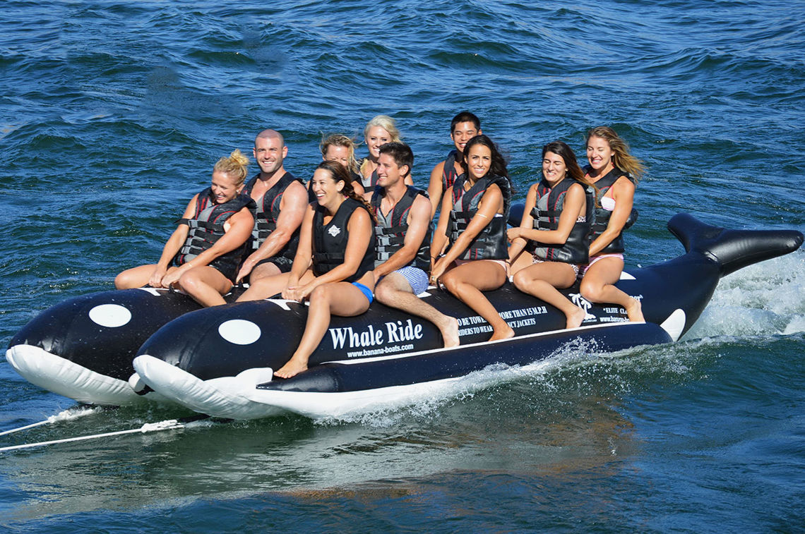 Island Hopper Whale Ride Elite Class Side-to-Side Heavy Commercial Water Sled - 10 Person