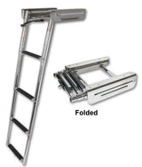 Under Platform 4-Step Sliding Ladder - Stainless Steel