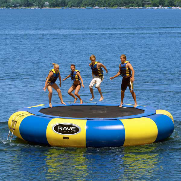 Rave Sports Aqua Jump Eclipse Saltwater Commercial Water Trampoline - 20'