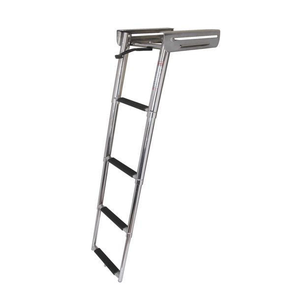 Under Platform 4-Step Sliding Ladder - Stainless Steel