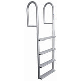 4-Step Aluminum Stationary Dock Ladder with 4" Wide Steps