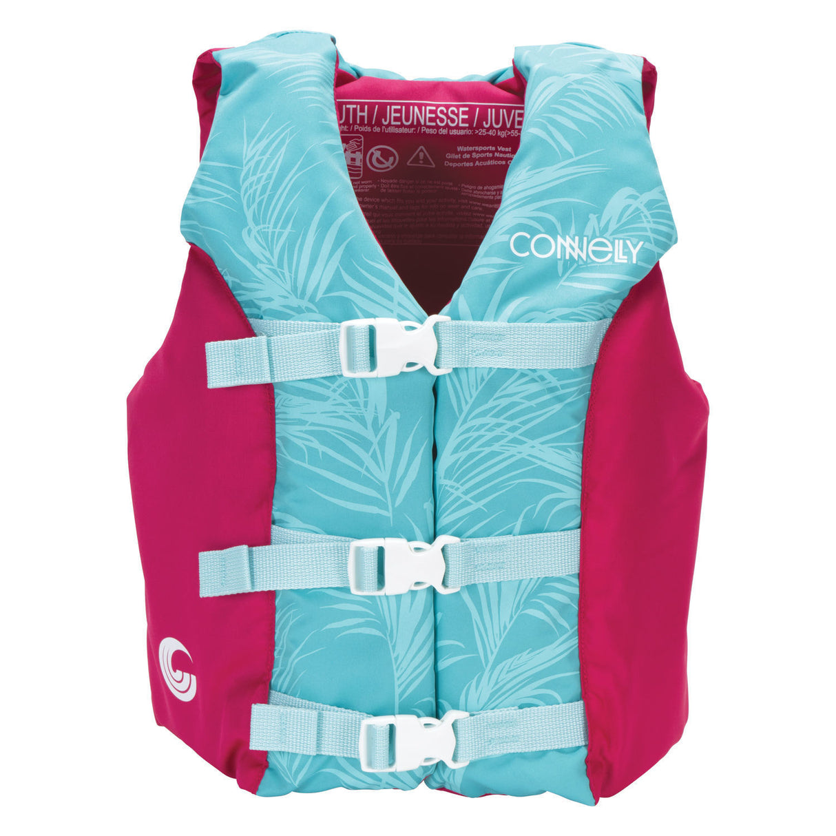 Connelly Girl's Hinge Tunnel Nylon Life Jacket - Youth