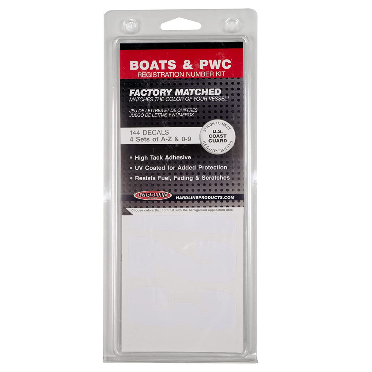 3" Solid Block Registration Letter Kit- White