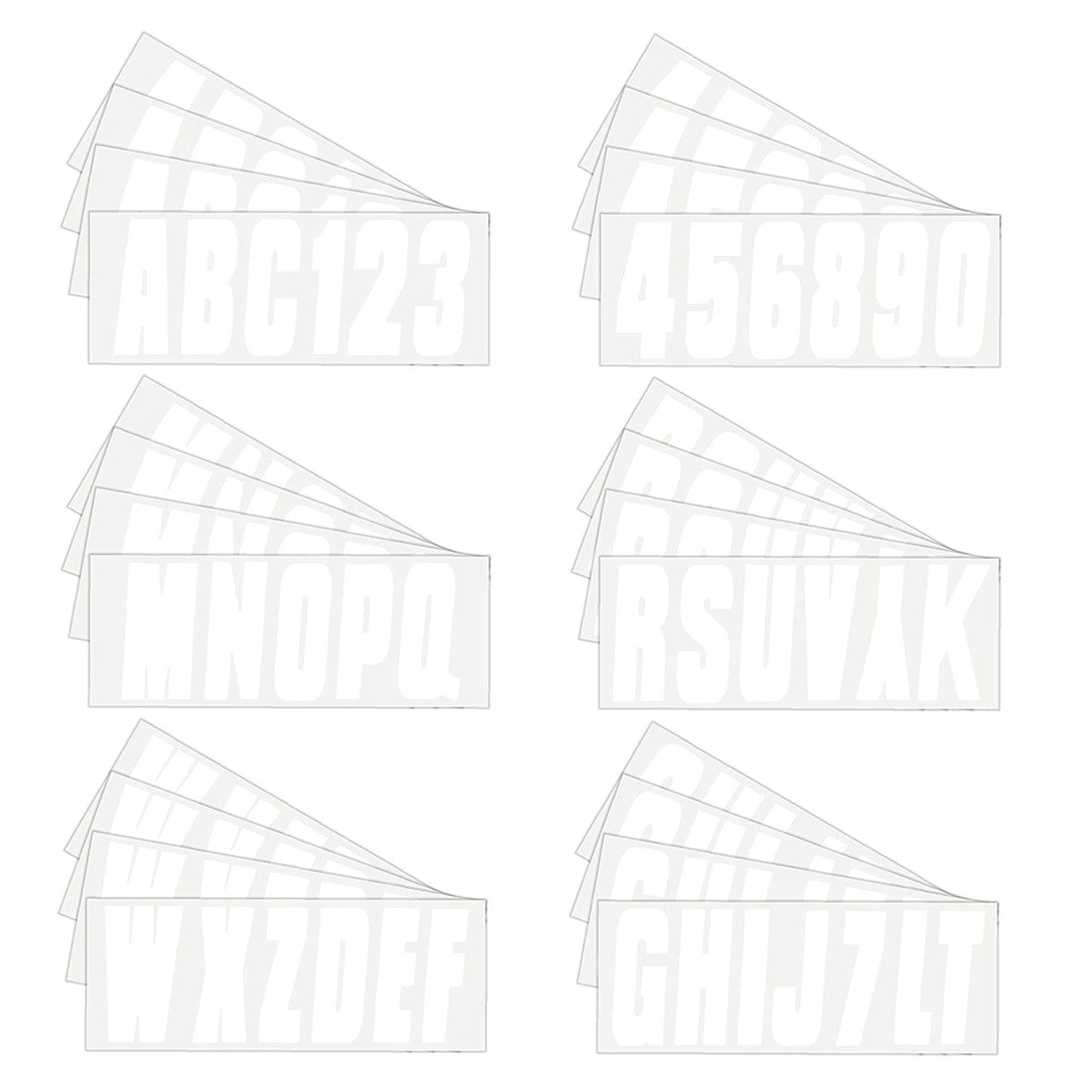 3" Solid Block Registration Letter Kit- White
