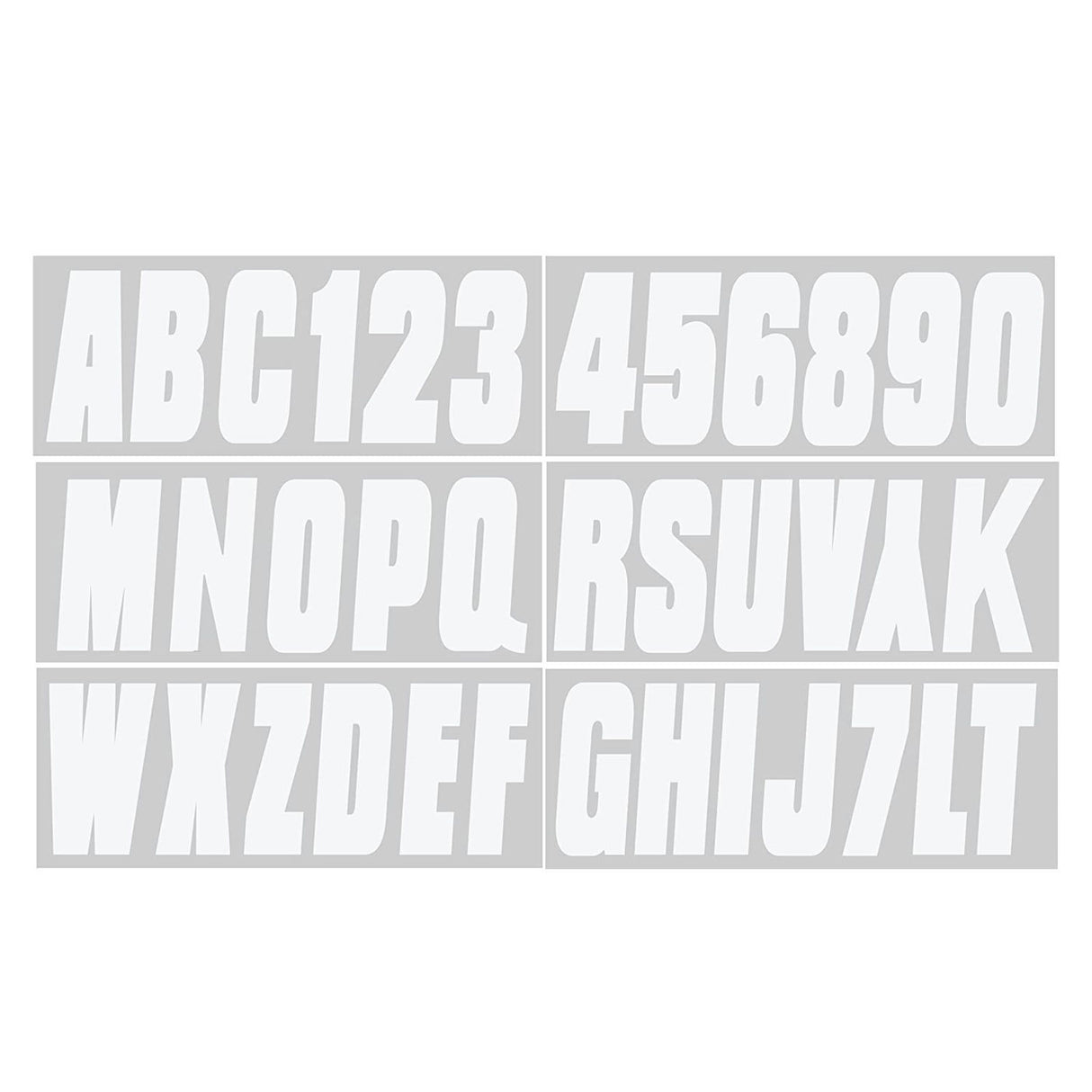 3" Solid Block Registration Letter Kit- White