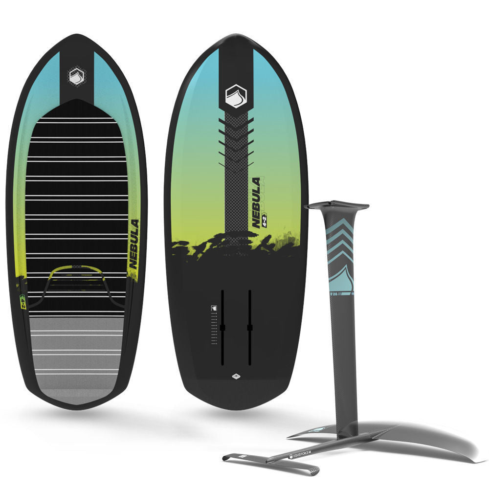 Liquid Force Nebula Foilboard w/ Carbon Horizon Surf 155 Wakefoil Package - 2023
