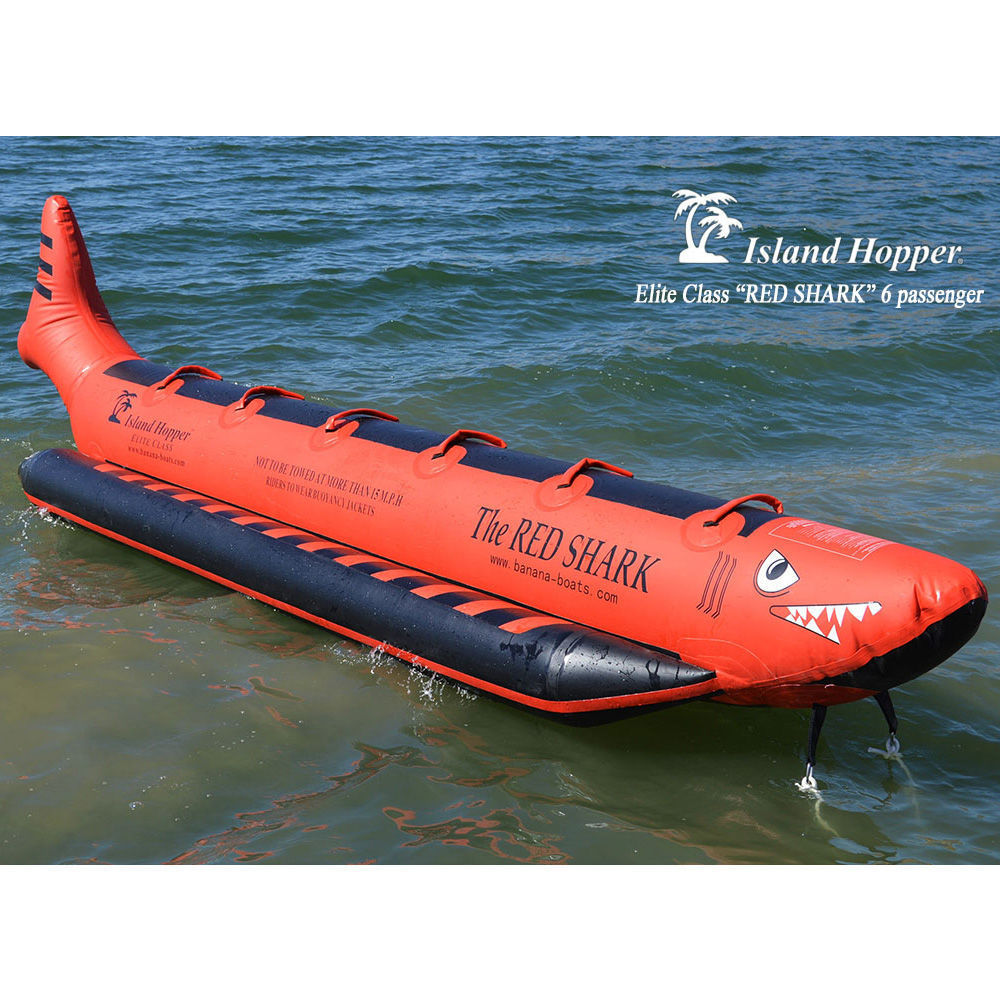 Island Hopper Red Shark Commercial Water Sled - 6 person