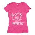 Bart's "The Lake Is My Happy Place" Women's V-Neck Tee